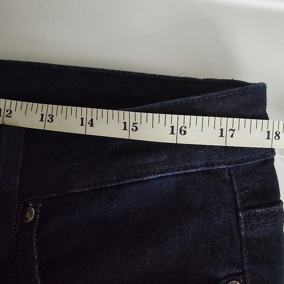 Evans Size 18 Jeans Dark Blue Stretch Soft Ladies Womens Indigo 5 Pocket Design - Picture 9 of 12